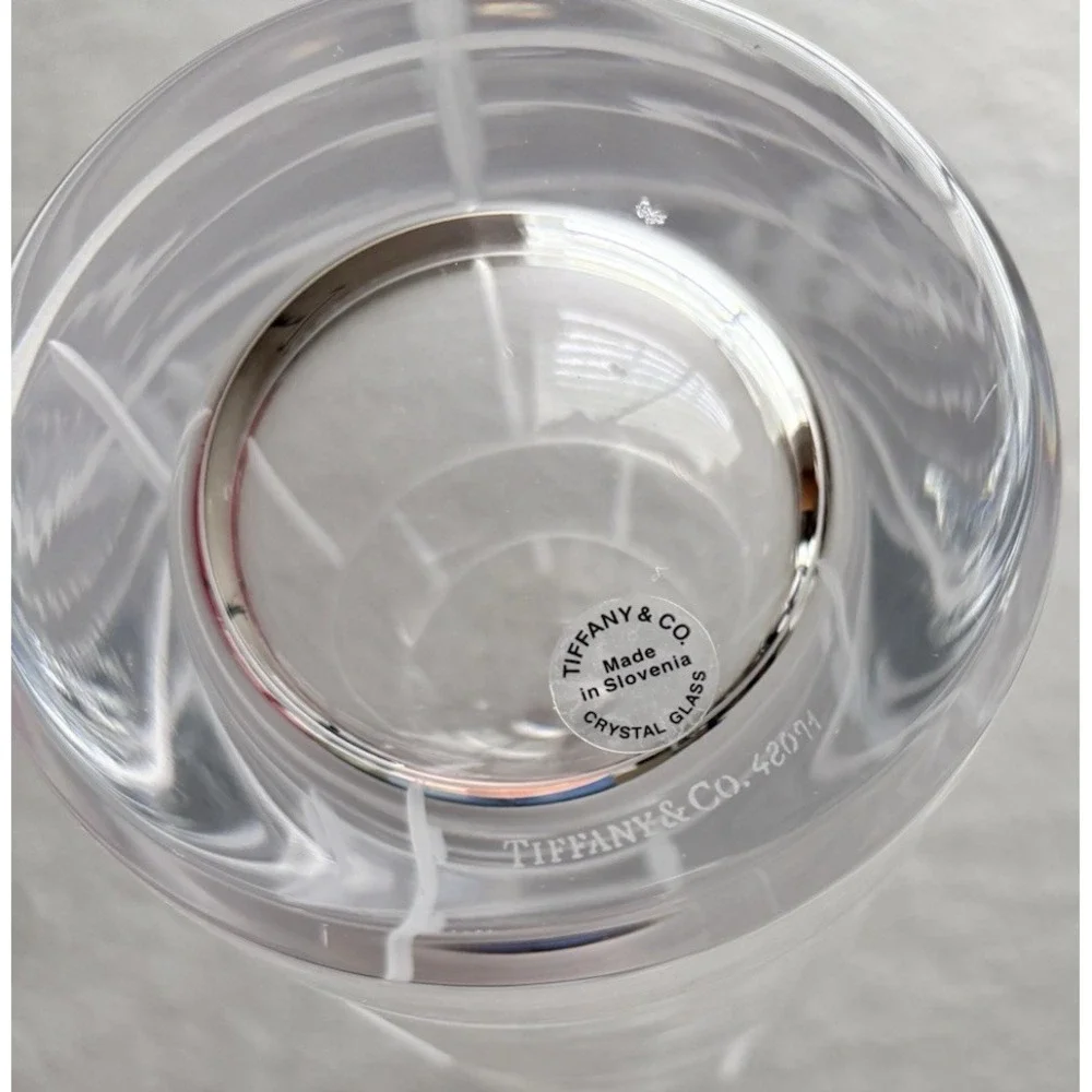 Tiffany & Co. Crystal Glass Modern Bambo Decanter 11